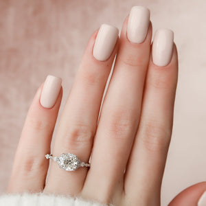 The Kristen Set With A 1.5 Carat Cushion Lab Diamond