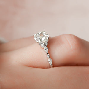 The Kristen Set With A 1.5 Carat Cushion Lab Diamond