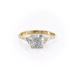 The Kristen Set With A 3 Carat Cushion Lab Diamond