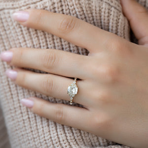 The Kristen Set With A Elongated Cushion Lab Diamond
