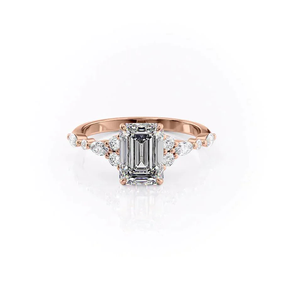 The Kristen Set With A 1 Carat Emerald Lab Diamond