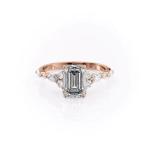 The Kristen Set With A 3 Carat Emerald Lab Diamond