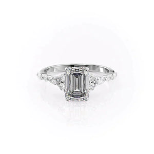 The Kristen Set With A 2.5 Carat Emerald Lab Diamond