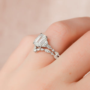 The Kristen Set With A 1 Carat Emerald Lab Diamond