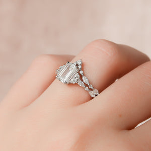 The Kristen Set With A 1 Carat Emerald Lab Diamond