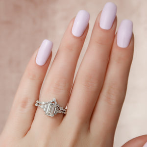 The Kristen Set With A 1 Carat Emerald Lab Diamond