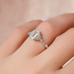 The Kristen Set With A 1 Carat Emerald Lab Diamond