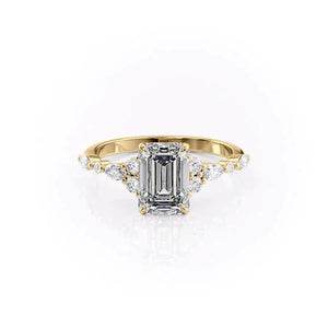 The Kristen Set With A 1.5 Carat Emerald Lab Diamond