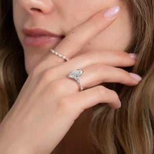 The Kristen Set With A Marquise Lab Diamond