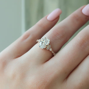The Kristen Set With A 1 Carat Oval Lab Diamond