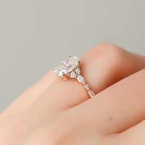 The Kristen Set With A 1 Carat Oval Lab Diamond