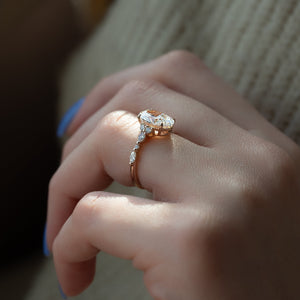 The Kristen Set With A 1 Carat Oval Lab Diamond