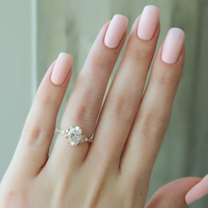 The Kristen Set With A 1 Carat Oval Lab Diamond