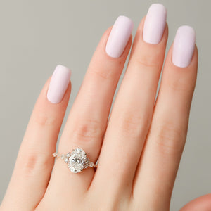 The Kristen Set With A 1 Carat Oval Lab Diamond