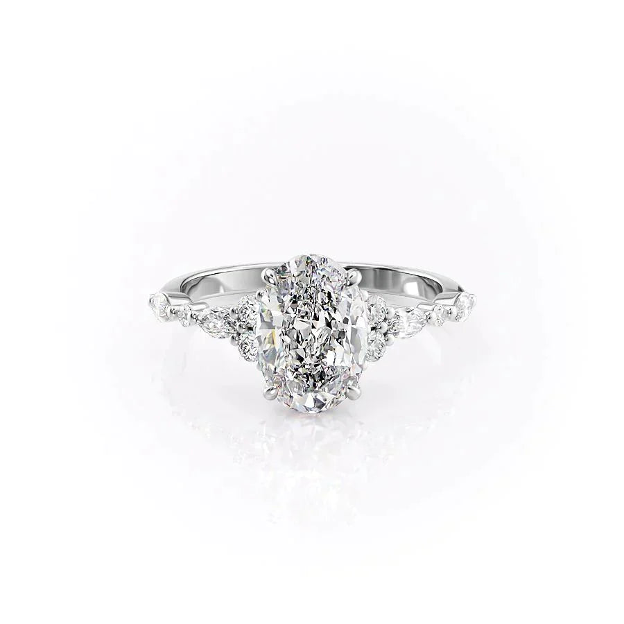 The Kristen Set With A 3 Carat Oval Lab Diamond