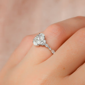 The Kristen Set With A 3 Carat Oval Lab Diamond