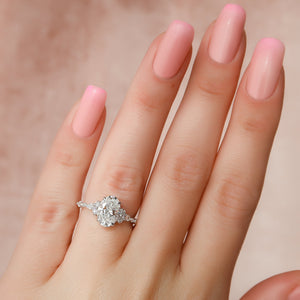 The Kristen Set With A 3 Carat Oval Lab Diamond