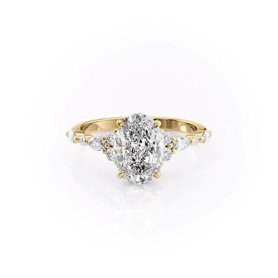 The Kristen Set With A 2.5 Carat Oval Lab Diamond