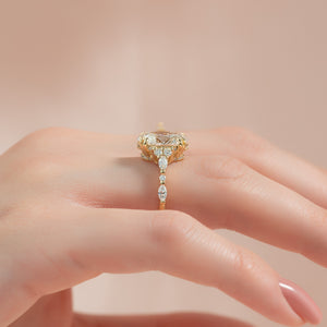 The Kristen Set With A 1.5 Carat Oval Lab Diamond