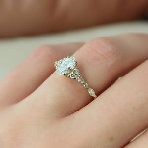 The Kristen Set With A 1.5 Carat Oval Lab Diamond