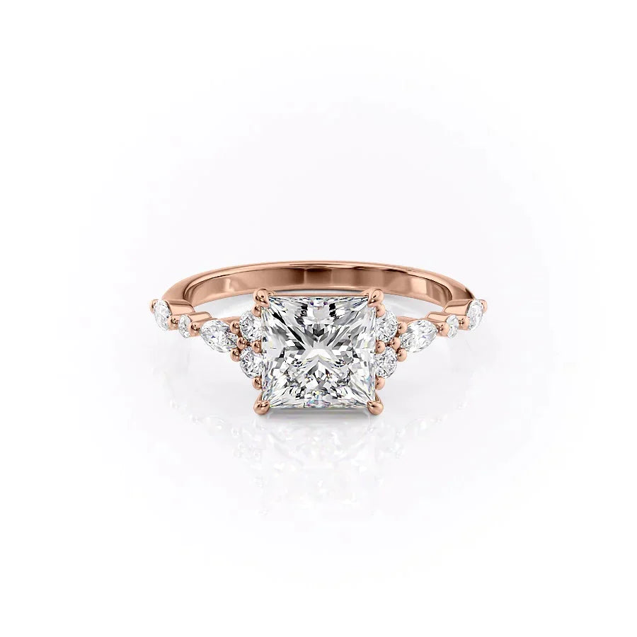 The Kristen Set With A 2 Carat Princess Lab Diamond