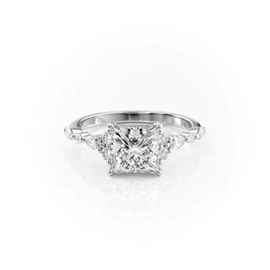 The Kristen Set With A 2.5 Carat Princess Lab Diamond