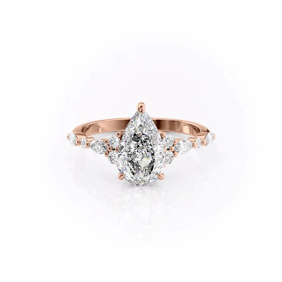 The Kristen Set With A 1.5 Carat Pear Lab Diamond