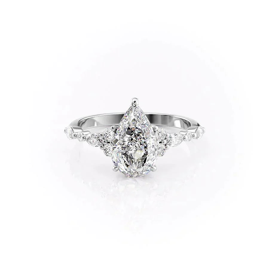 The Kristen Set With A 2 Carat Pear Lab Diamond