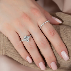 The Kristen Set With A 2 Carat Pear Lab Diamond