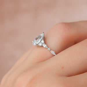 The Kristen Set With A 2 Carat Pear Lab Diamond