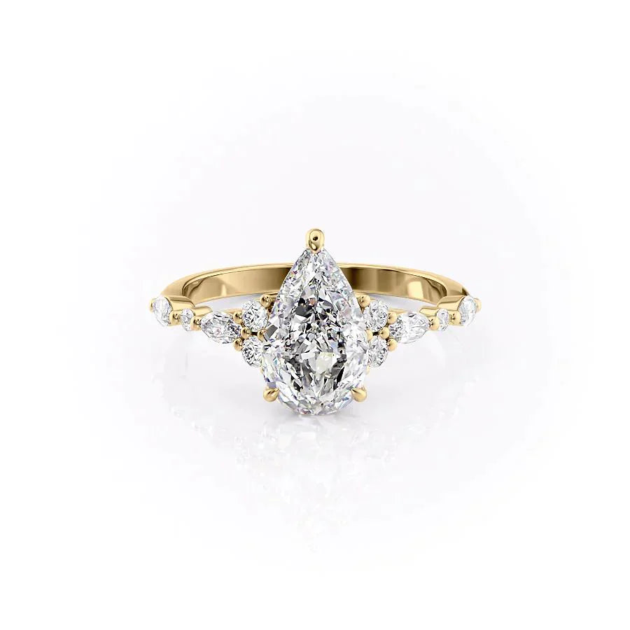 The Kristen Set With A 2 Carat Pear Lab Diamond