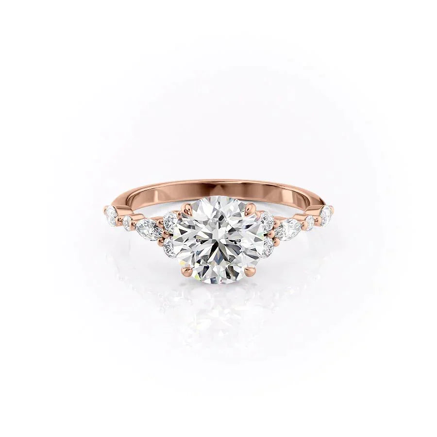 The Kristen Set With A 3 Carat Round Lab Diamond