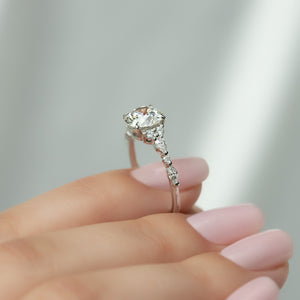 The Kristen Set With A 3 Carat Round Lab Diamond
