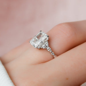 The Kristen Set With A 3 Carat Radiant Lab Diamond