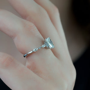 The Kristen Set With A 3 Carat Radiant Lab Diamond