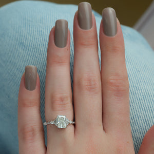 The Kristen Set With A 3 Carat Radiant Lab Diamond