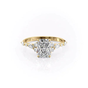 The Kristen Set With A 1.5 Carat Radiant Lab Diamond