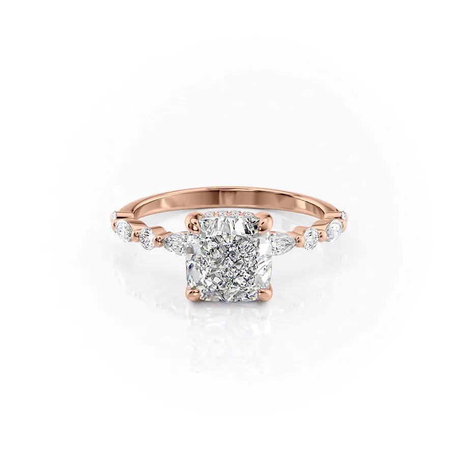The Lindsey Set With A 2 Carat Cushion Lab Diamond