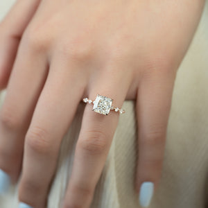 The Lindsey Set With A 1 Carat Cushion Lab Diamond