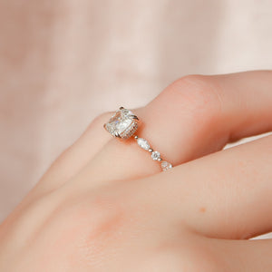 The Lindsey Set With A 1 Carat Cushion Lab Diamond