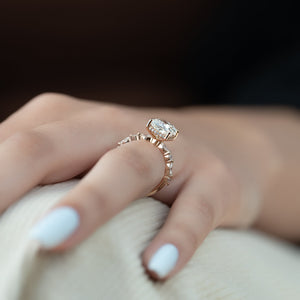 The Lindsey Set With A 1 Carat Cushion Lab Diamond