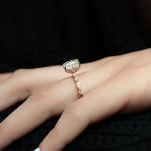 The Lindsey Set With A 1 Carat Cushion Lab Diamond
