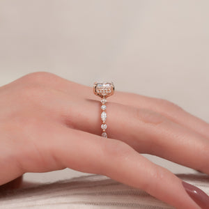 The Lindsey Set With A 1 Carat Cushion Lab Diamond