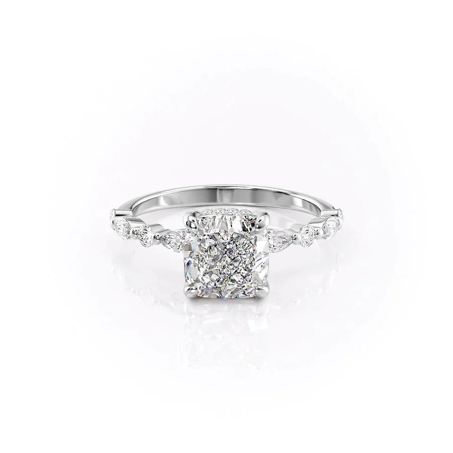 The Lindsey Set With A 2 Carat Cushion Lab Diamond