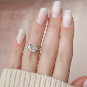 The Lindsey Set With A 1.5 Carat Cushion Lab Diamond