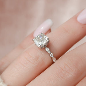 The Lindsey Set With A 1.5 Carat Cushion Lab Diamond