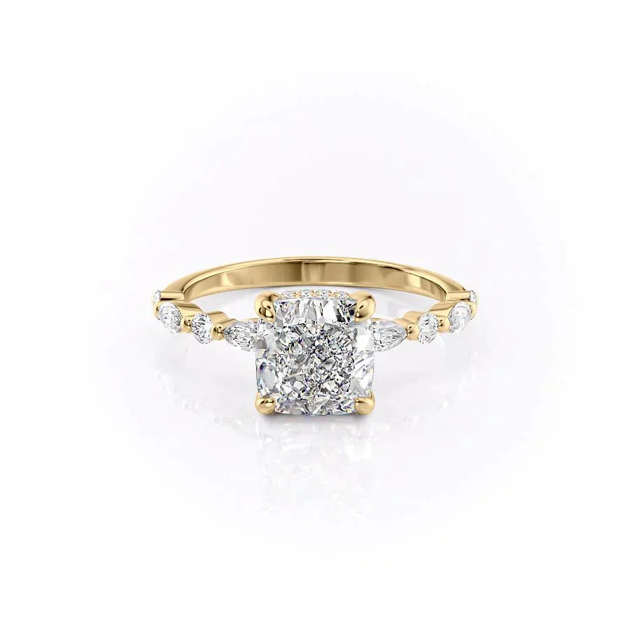 The Lindsey Set With A 2 Carat Cushion Lab Diamond