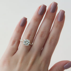 The Lindsey Set With A 1.5 Carat Cushion Lab Diamond