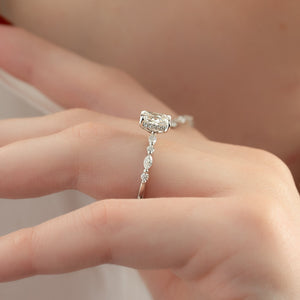 The Lindsey Set With A 2 Carat Elongated Cushion Lab Diamond