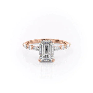 The Lindsey Set With A 2 Carat Emerald Lab Diamond